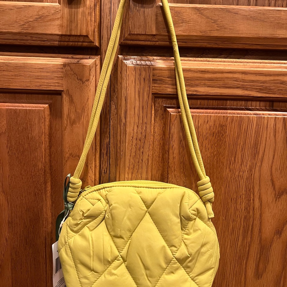 Olive Quilted Crossbody Bag